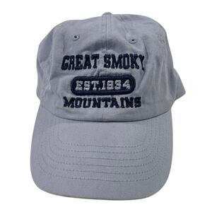 Newhatten blue Great Smoky Mountions baseball hat.